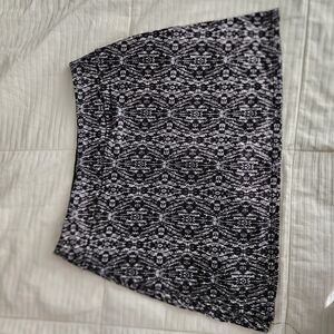 Black and White Patterned Women's Skirt